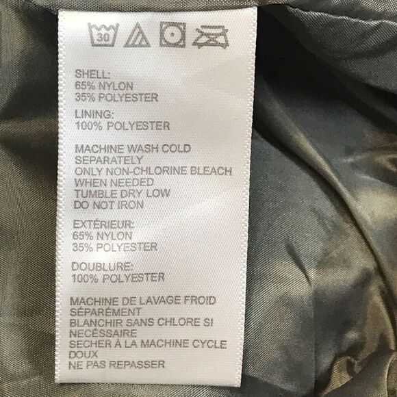 Your Neighbors Men’s Size L Green Marius Nylon Bomber Jacket Zipper Pockets - Picture 5 of 8